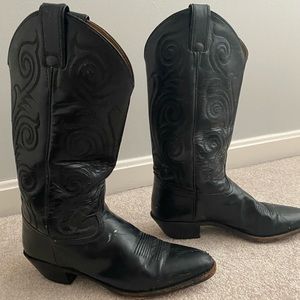 Tony Lama Black Cowboy Boots